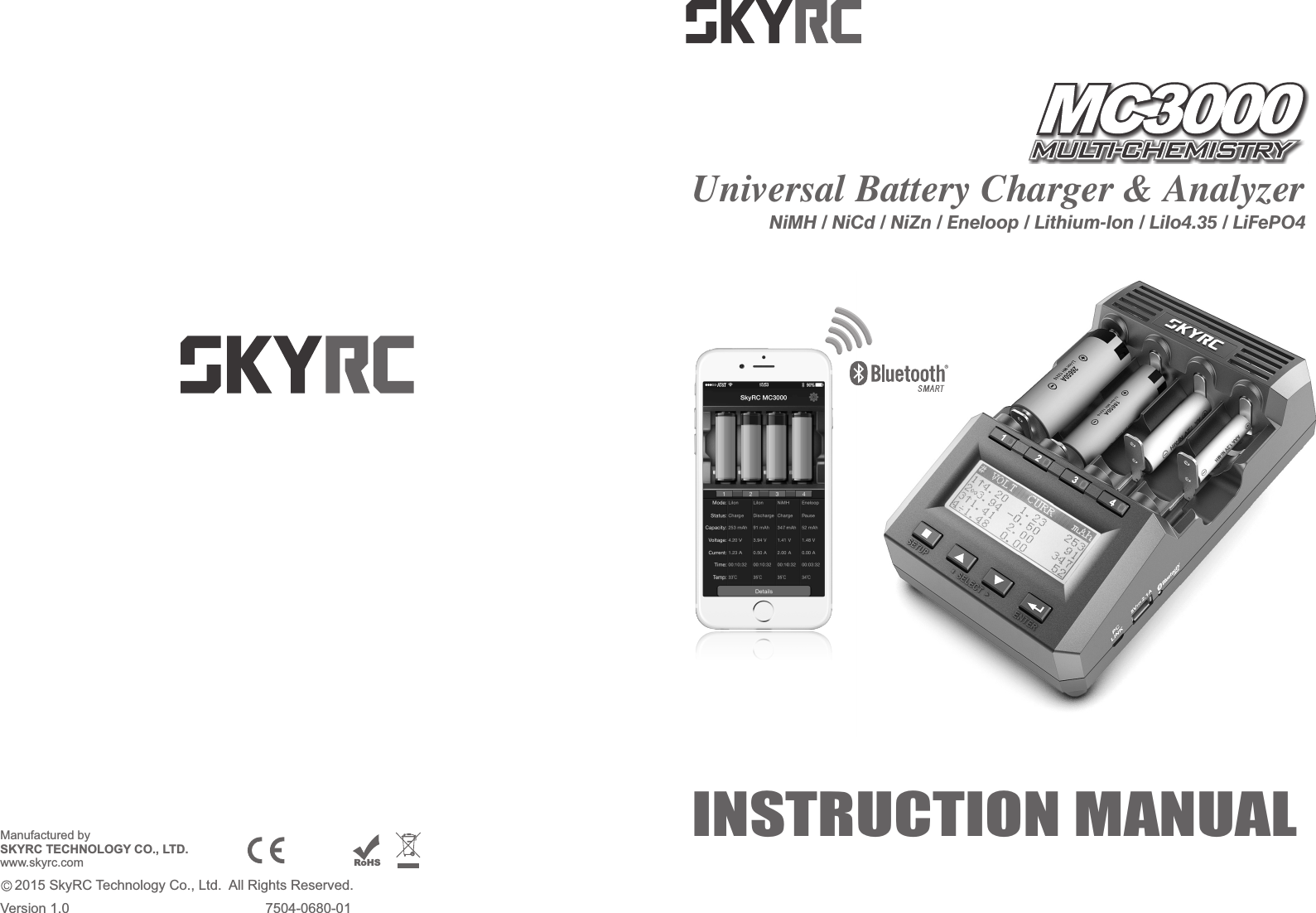 Page 1 of SKYRC Technology MC3000 Universal Battery Charger Analyzer User Manual