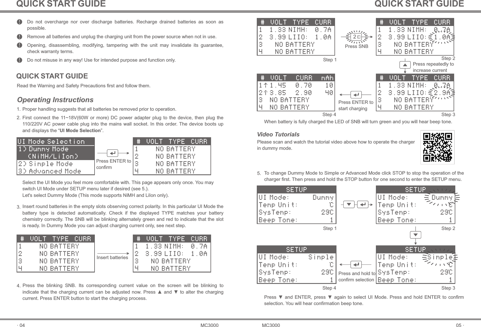 Page 4 of SKYRC Technology MC3000 Universal Battery Charger Analyzer User Manual