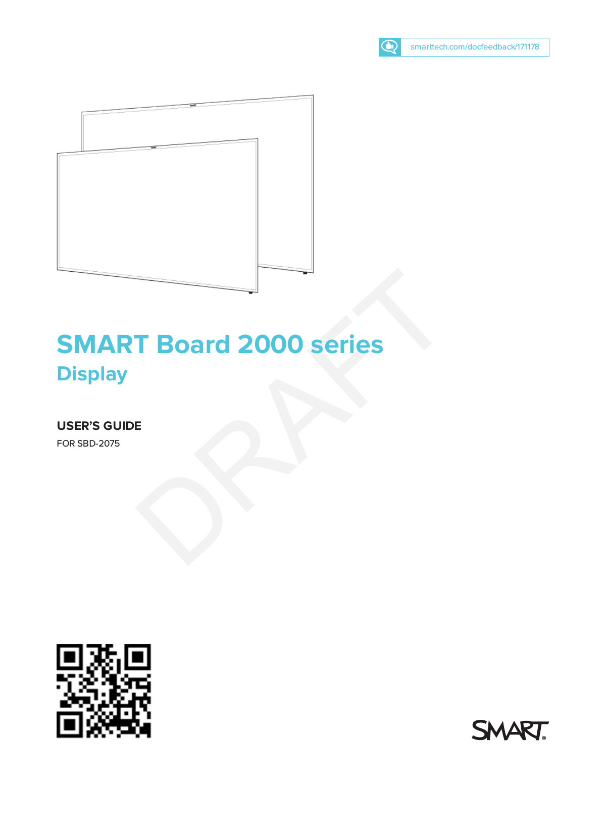 Page 1 of SMART Technologies 2075 LCD MONITOR User Manual SMART Board 2000 series display user s guide