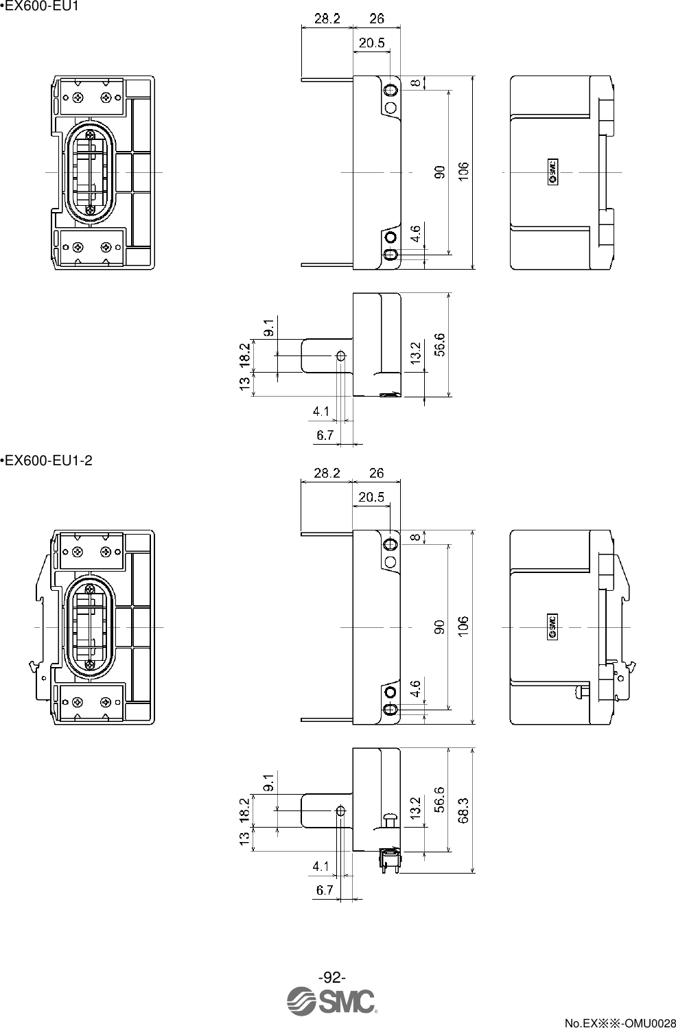 -92-  No.EX※※-OMU0028   •EX600-EU1  •EX600-EU1-2   