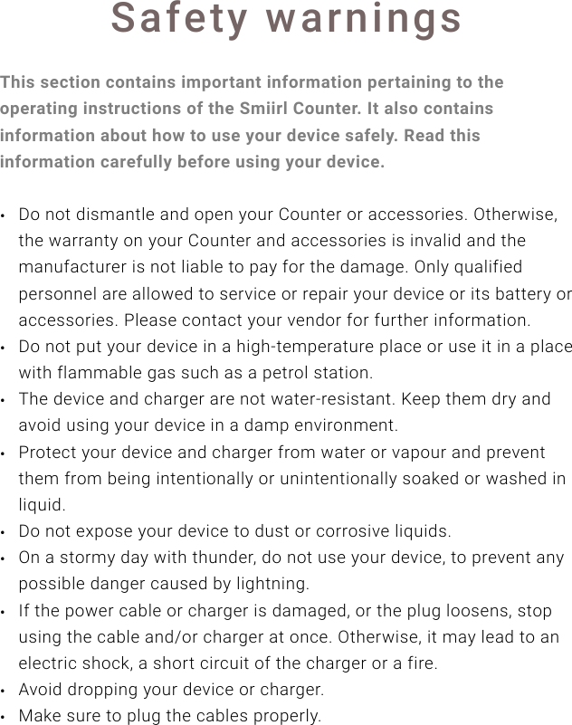 Safety warnings 67&amp;3%3+8,&amp;2'%82',9&amp;'3%&amp;)-2*,9',%&amp;':2*)9,&amp;2'%-+*,9&amp;'&amp;'$%,2%,7+%2-+*9,&amp;'$%&amp;'3,*#8,&amp;2'3%2:%,7+%()&amp;&amp;*"%;2#',+*<%=,%9"32%82',9&amp;'3%&amp;':2*)9,&amp;2'%9>2#,%72?%,2%#3+%@2#*%A+B&amp;8+%39:+"@<%C+9A%,7&amp;3%&amp;':2*)9,&amp;2'%89*+:#""@%>+:2*+%#3&amp;'$%@2#*%A+B&amp;8+<%%f:&amp;!(&amp;"!3+*H0("2$!0(3!&amp;-$(!<&amp;')!%&amp;'("$)!&amp;)!0//$**&amp;)+$*5!g"#$).+*$8!"#$!.0))0("<!&amp;(!<&amp;')!%&amp;'("$)!0(3!0//$**&amp;)+$*!+*!+(402+3!0(3!"#$!H0(';0/"')$)!+*!(&amp;"!2+012$!"&amp;!-0<!;&amp;)!"#$!30H0,$5!g(2<!h'02+;+$3!-$)*&amp;(($2!0)$!022&amp;.$3!"&amp;!*$)4+/$!&amp;)!)$-0+)!<&amp;')!3$4+/$!&amp;)!+"*!10""$)<!&amp;)!0//$**&amp;)+$*5!\2$0*$!/&amp;("0/"!<&amp;')!4$(3&amp;)!;&amp;)!;')"#$)!+(;&amp;)H0"+&amp;(5!f:&amp;!(&amp;"!-'"!<&amp;')!3$4+/$!+(!0!#+,#F"$H-$)0"')$!-20/$!&amp;)!'*$!+"!+(!0!-20/$!.+"#!;20HH012$!,0*!*'/#!0*!0!-$")&amp;2!*"0"+&amp;(5!!fi#$!3$4+/$!0(3!/#0),$)!0)$!(&amp;"!.0"$)F)$*+*"0("5!j$$-!"#$H!3)<!0(3!04&amp;+3!'*+(,!<&amp;')!3$4+/$!+(!0!30H-!$(4+)&amp;(H$("5!!f\)&amp;"$/"!<&amp;')!3$4+/$!0(3!/#0),$)!;)&amp;H!.0"$)!&amp;)!40-&amp;')!0(3!-)$4$("!"#$H!;)&amp;H!1$+(,!+("$("+&amp;(022<!&amp;)!'(+("$("+&amp;(022<!*&amp;07$3!&amp;)!.0*#$3!+(!2+h'+35!f:&amp;!(&amp;"!$T-&amp;*$!<&amp;')!3$4+/$!"&amp;!3'*"!&amp;)!/&amp;))&amp;*+4$!2+h'+3*5!fg(!0!*"&amp;)H<!30<!.+"#!"#'(3$)8!3&amp;!(&amp;"!'*$!<&amp;')!3$4+/$8!"&amp;!-)$4$("!0(<!-&amp;**+12$!30(,$)!/0'*$3!1<!2+,#"(+(,5!!f9;!"#$!-&amp;.$)!/012$!&amp;)!/#0),$)!+*!30H0,$38!&amp;)!"#$!-2',!2&amp;&amp;*$(*8!*"&amp;-!'*+(,!"#$!/012$!0(3B&amp;)!/#0),$)!0"!&amp;(/$5!g"#$).+*$8!+"!H0<!2$03!"&amp;!0(!$2$/")+/!*#&amp;/78!0!*#&amp;)"!/+)/'+"!&amp;;!"#$!/#0),$)!&amp;)!0!;+)$5!fa4&amp;+3!3)&amp;--+(,!<&amp;')!3$4+/$!&amp;)!/#0),$)5!fd07$!*')$!"&amp;!-2',!"#$!/012$*!-)&amp;-$)2<5!
