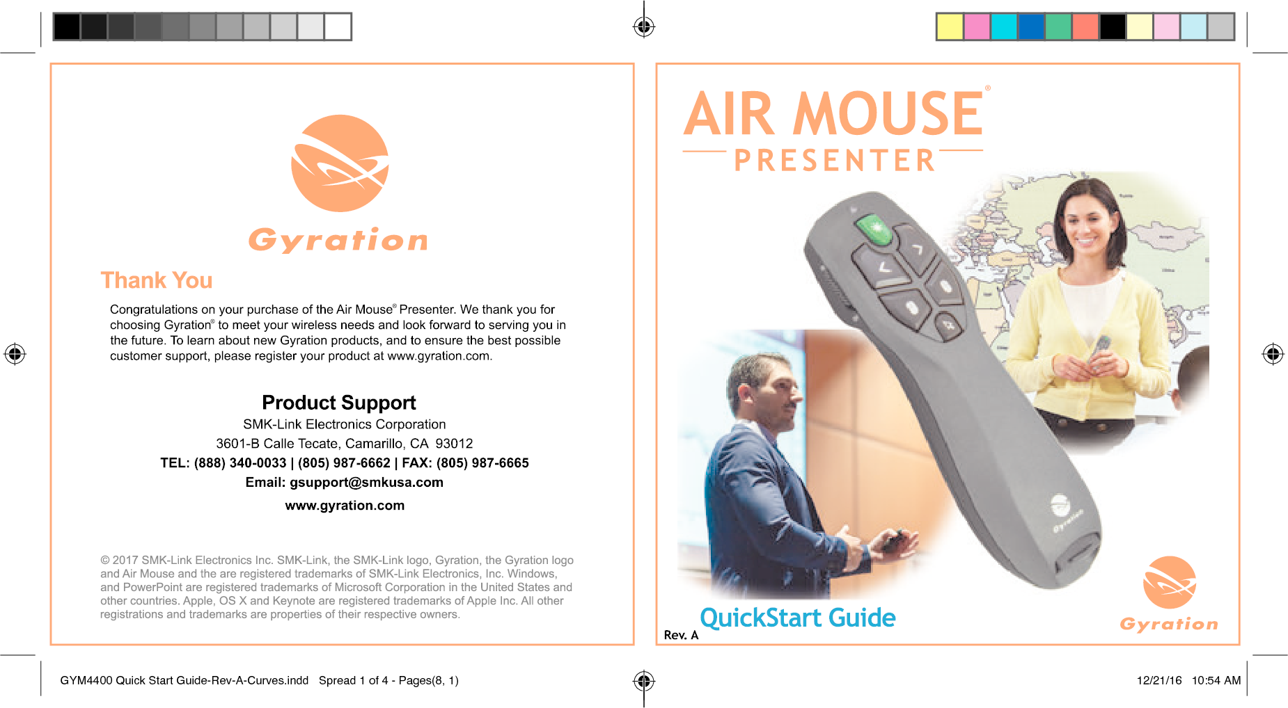GYM4400 Quick Start Guide-Rev-A-Curves.indd   Spread 1 of 4 - Pages(8, 1)GYM4400 Quick Start Guide-Rev-A-Curves.indd   Spread 1 of 4 - Pages(8, 1) 12/21/16   10:54 AM12/21/16   10:54 AM