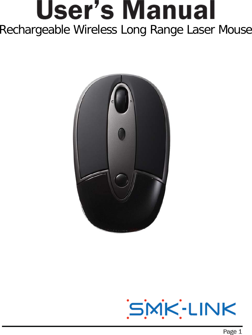  Rechargeable Wireless Long Range Laser Mouse                      