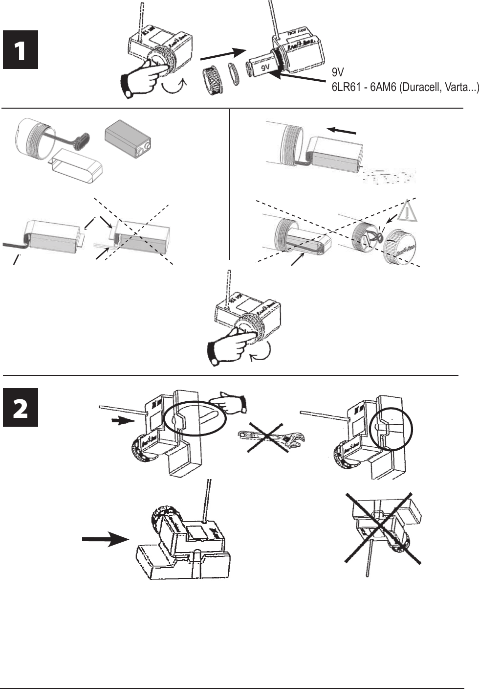 9V6LR61 - 6AM6 (Duracell, Varta...)2     1