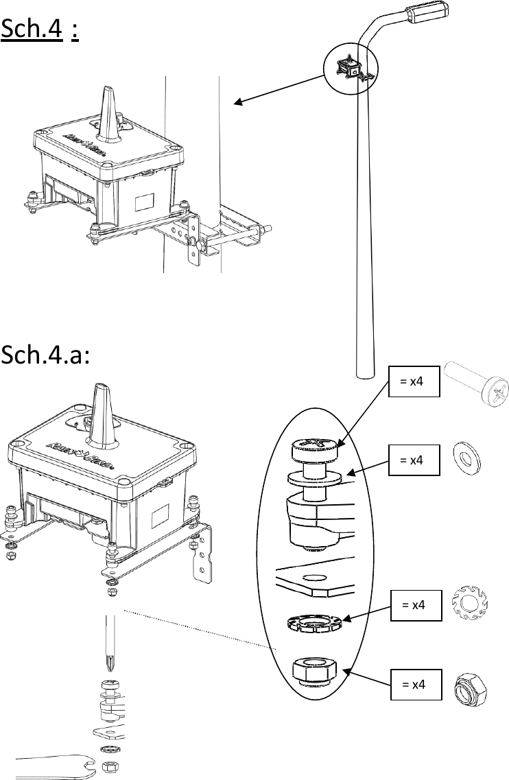                  Sch.4 :                      Sch.4.a:   = x4    = x4          = x4       = x4 