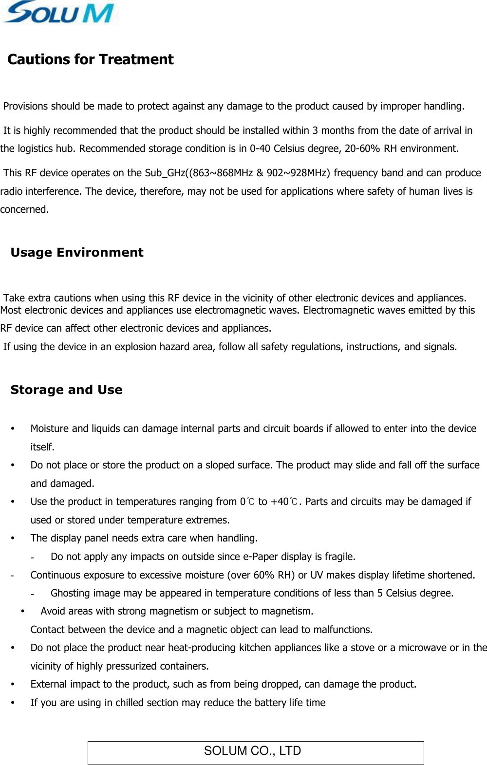 Page 5 of SOLUM EL060D2 Electronic Shelf Label User Manual 1