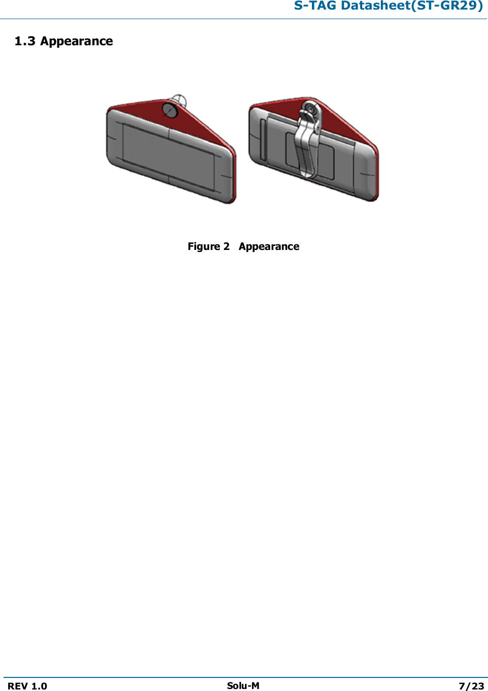 S-TAG Datasheet(ST-GR29)REV 1.0 Solu-M 7/231.3 AppearanceFigure 2   Appearance