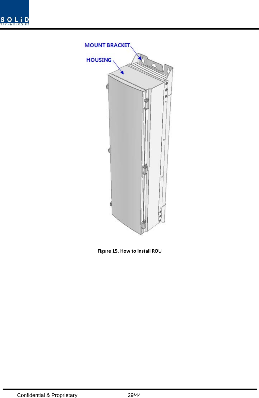  Confidential &amp; Proprietary                   29/44  Figure 15. How to install ROU        