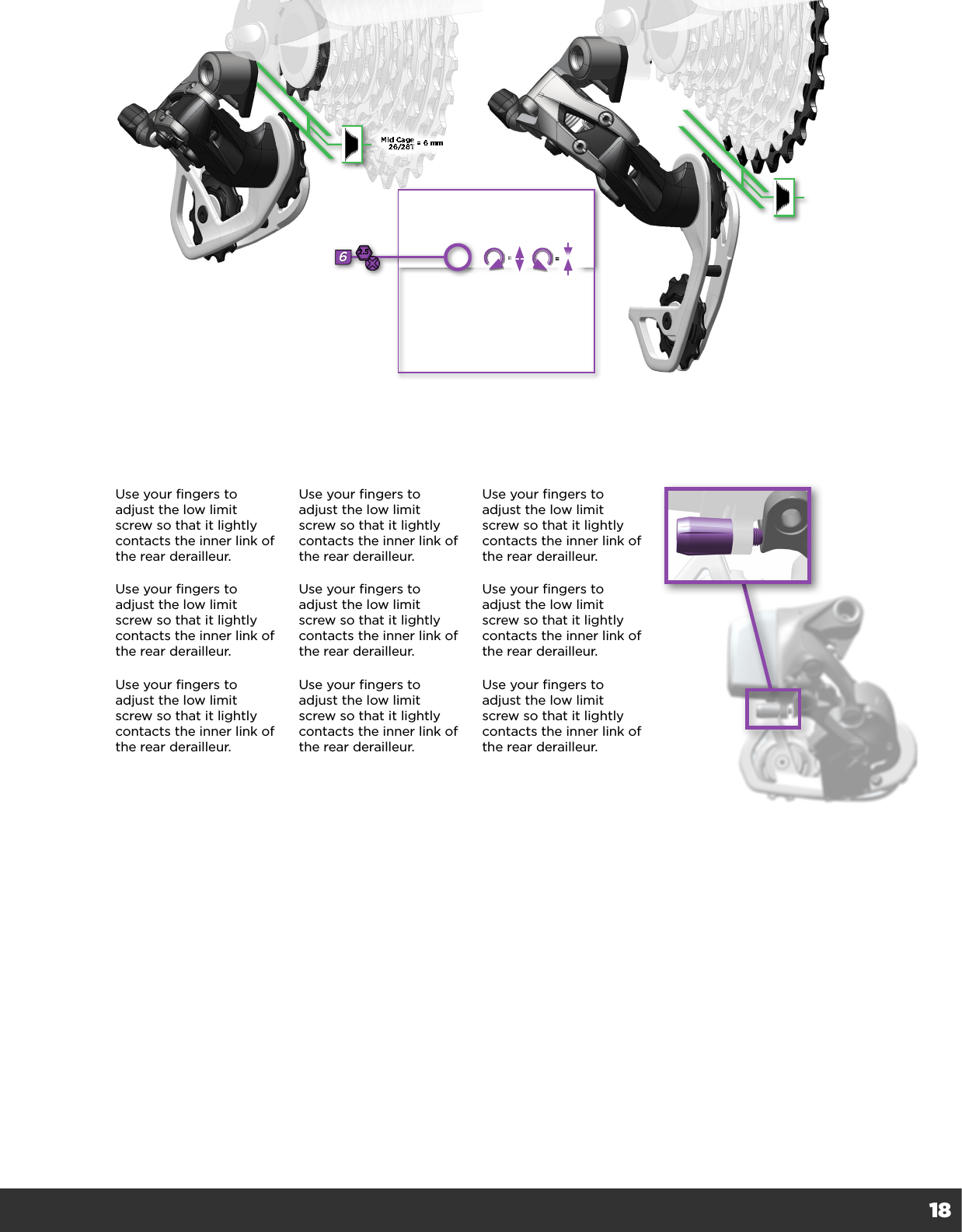 Adjusting etap hot sale rear derailleur