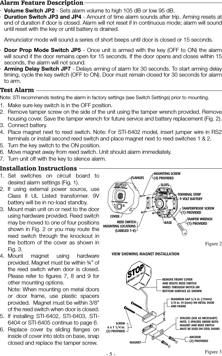 Page 5 of 8 - STI  STI-6400 Exit Stopper Installation 6400Install