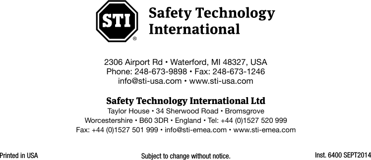 Page 8 of 8 - STI  STI-6400 Exit Stopper Installation 6400Install