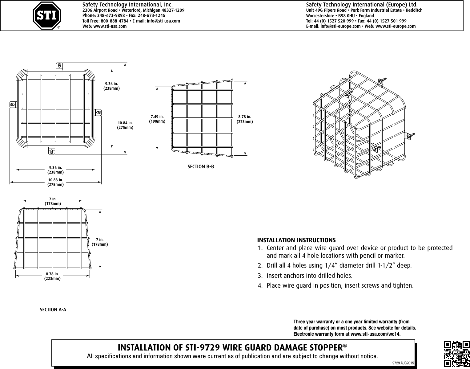 Page 1 of 2 - STI STI-9729 Installation 9729Install