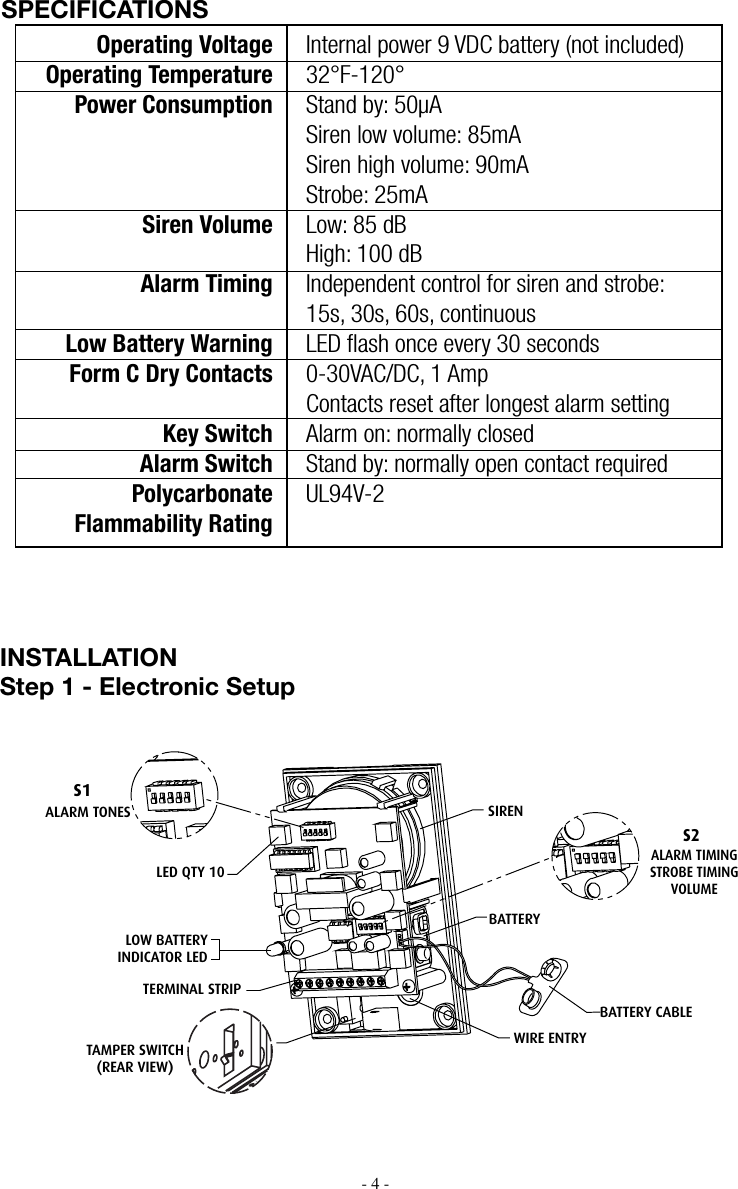 Page 4 of 8 - STI  Select-Alert Alarm Mini Controller - STI-SA5000 SA5000Install