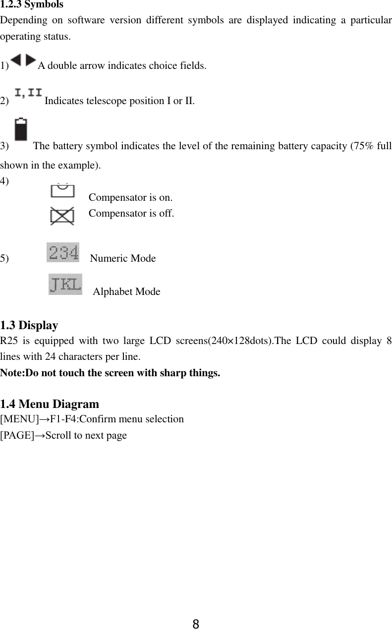 Page 14 of STONEX SRL R25 Total Station User Manual 