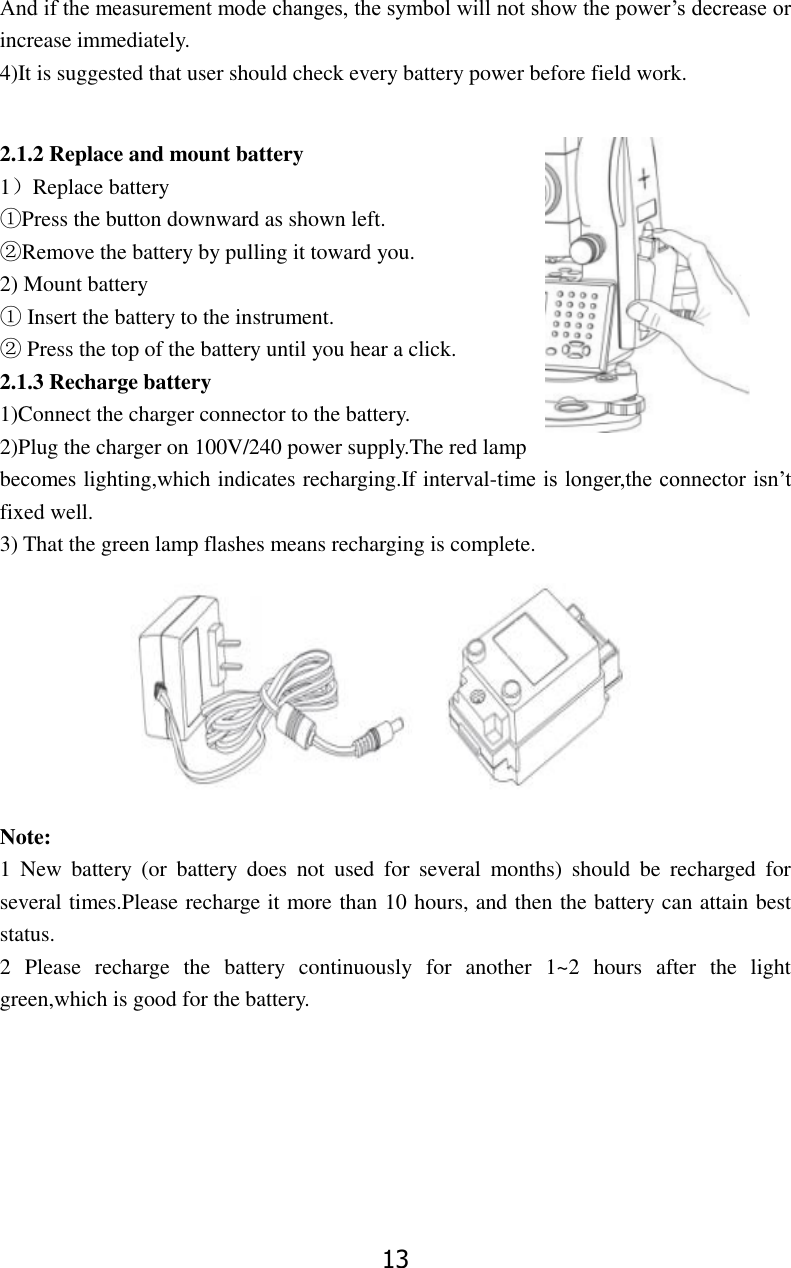 Page 19 of STONEX SRL R25 Total Station User Manual 