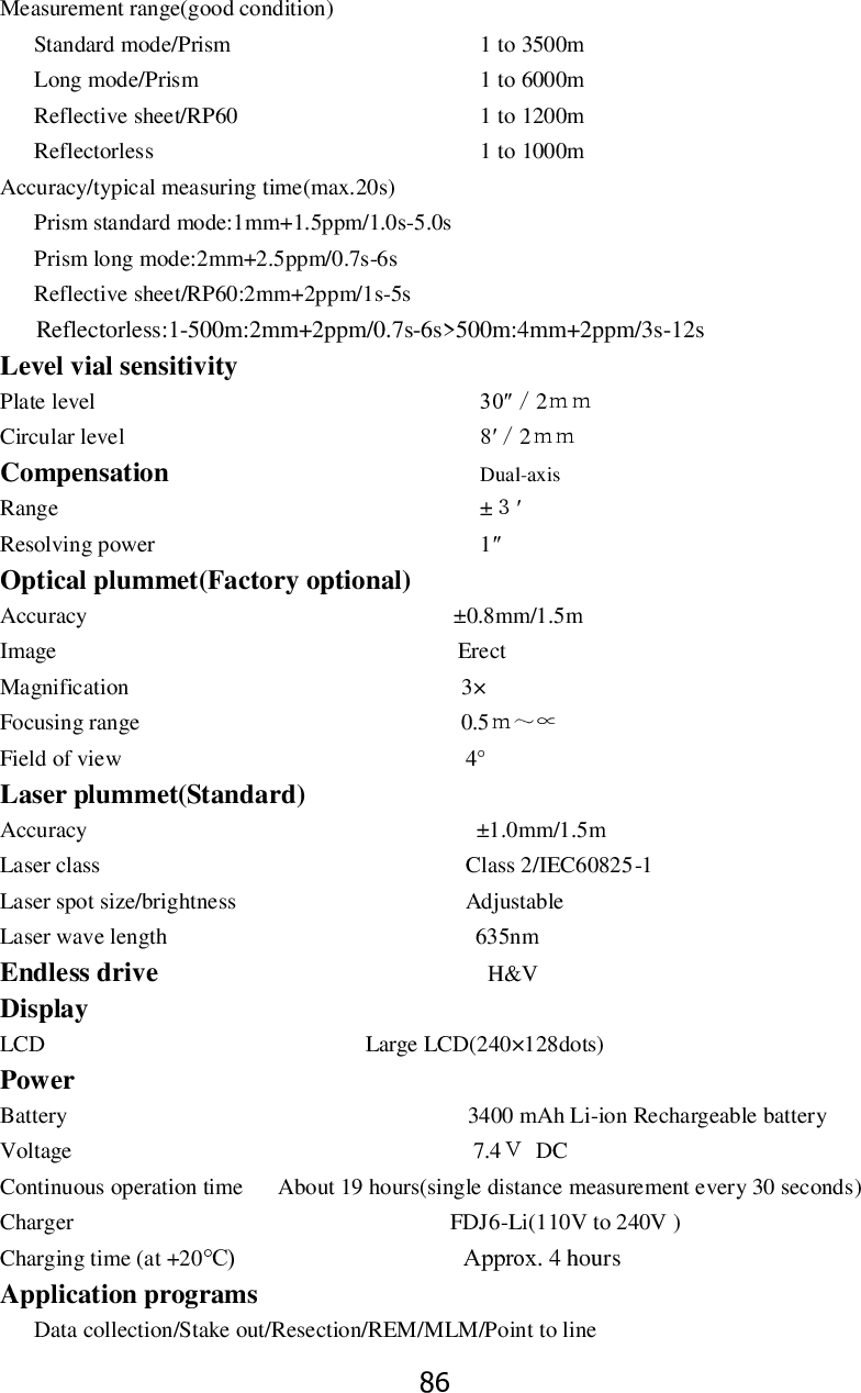 Page 92 of STONEX SRL R25 Total Station User Manual 