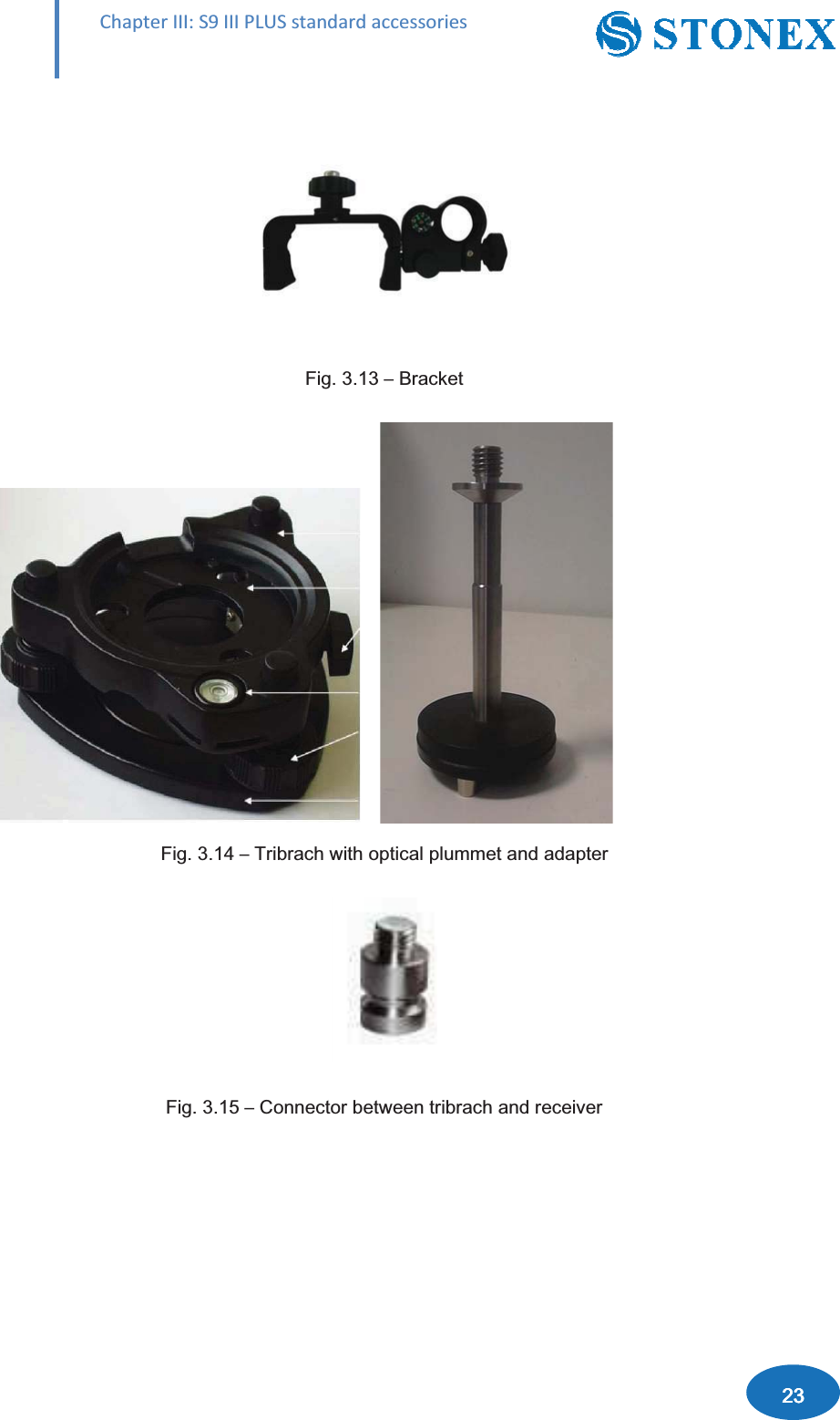 ŚĂƉƚĞƌ///͗^ϵ///W>h^ƐƚĂŶĚĂƌĚĂĐĐĞƐƐŽƌŝĞƐ)LJದ%UDFNHW)LJದ7ULEUDFKZLWKRSWLFDOSOXPPHWDQGDGDSWHU)LJದ&amp;RQQHFWRUEHWZHHQWULEUDFKDQGUHFHLYHU