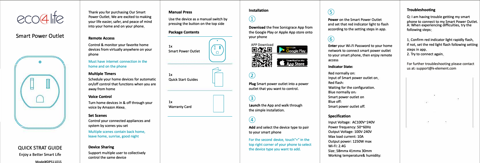 Smart Power Outlet ／＠  QUICK STRAT GUIDE v。   c 。 。  ，。 。 。 。 。。  白白二① 。 ③ 。④   。   。 。。 。①   ⑥    。 。 。  附阳  。 