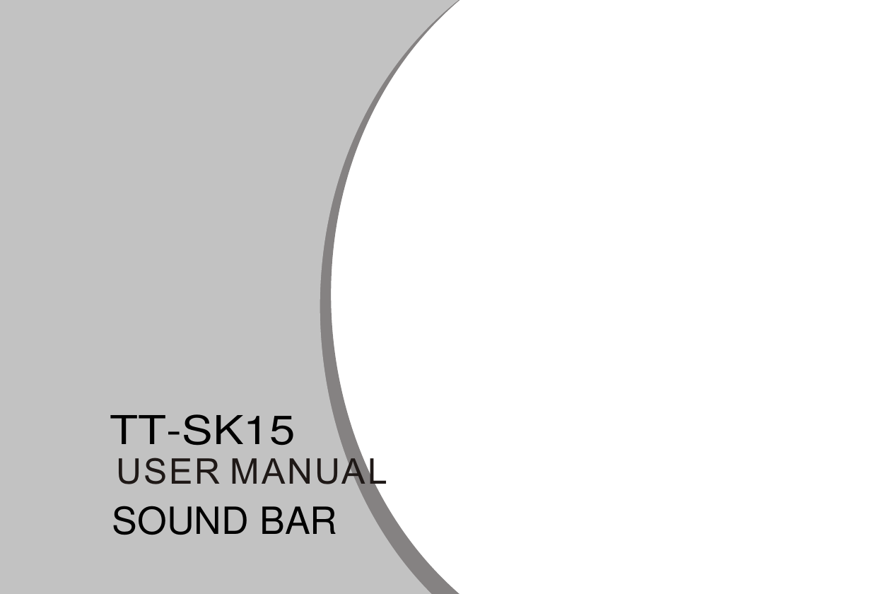 USER MANUALTT-SK15SOUND BAR