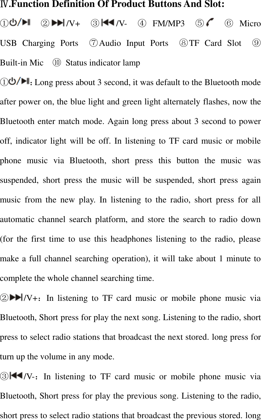 Page 3 of SUPERSONIC IQ-130BT Bluetooth Headphone User Manual STN 08L                  