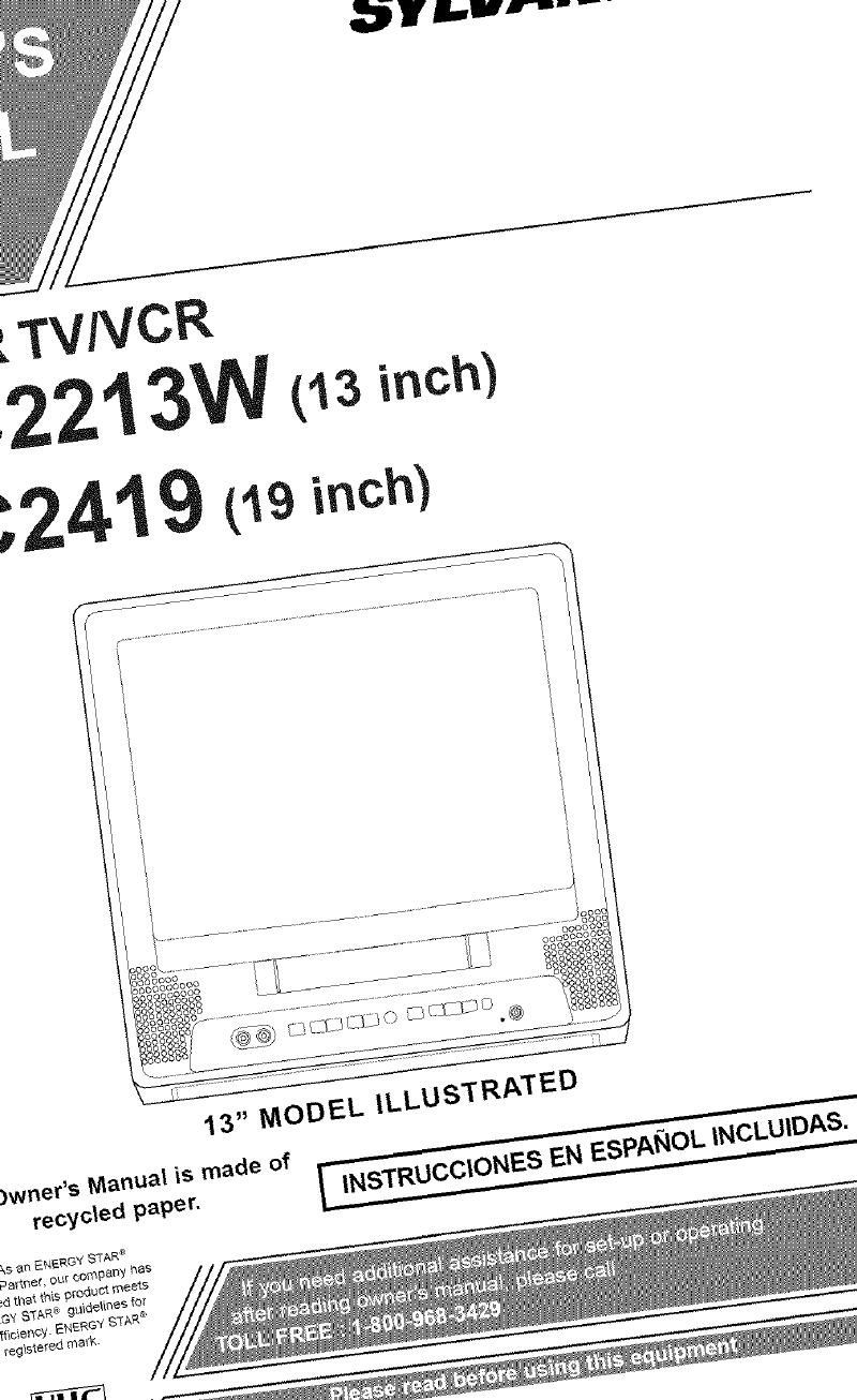 Sylvania Tv Vcr Or Dvd Combo Manual L