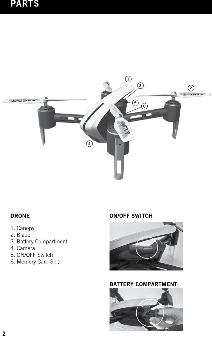 Page 6 of SYMA MODEL AIRCRAFT GC88752-20 R/C DRONE User Manual 