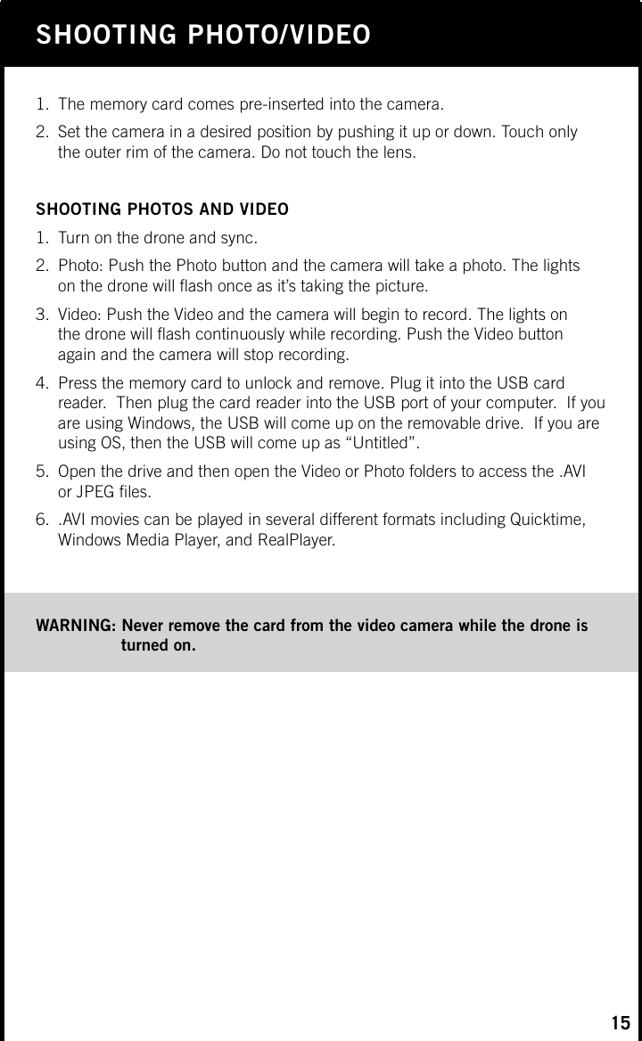 Page 19 of SYMA MODEL AIRCRAFT GC88752-21 R/C DRONE User Manual 