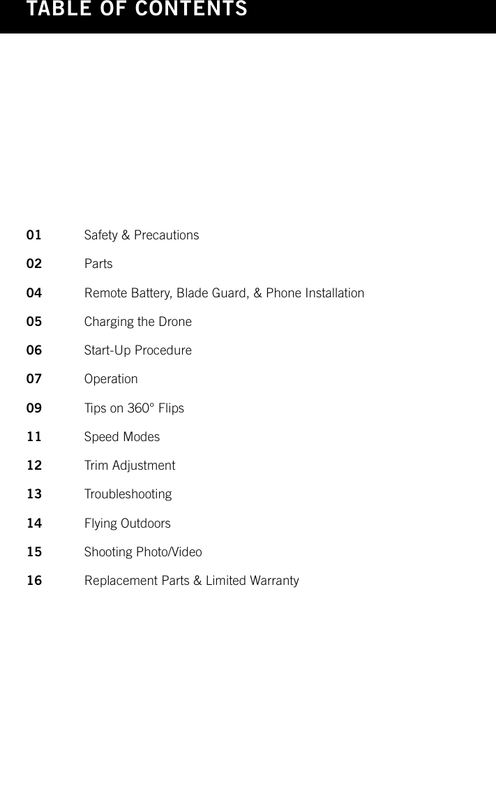 Page 4 of SYMA MODEL AIRCRAFT GC88752-21 R/C DRONE User Manual 