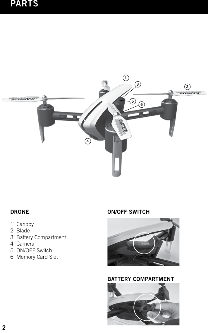 Page 6 of SYMA MODEL AIRCRAFT GC88752-21 R/C DRONE User Manual 