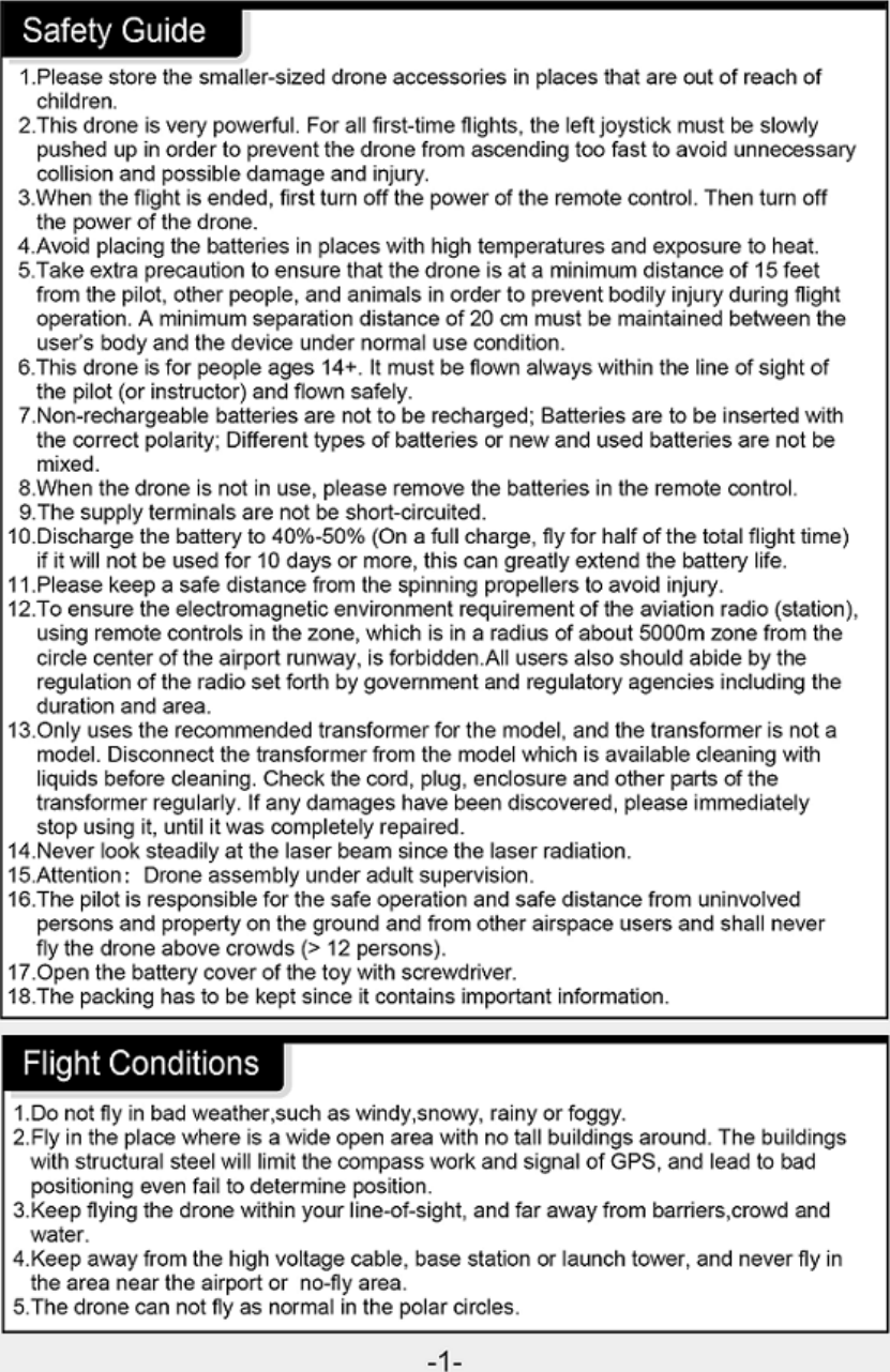 Page 2 of SYMA MODEL AIRCRAFT GC88752-30 DRONE User Manual 