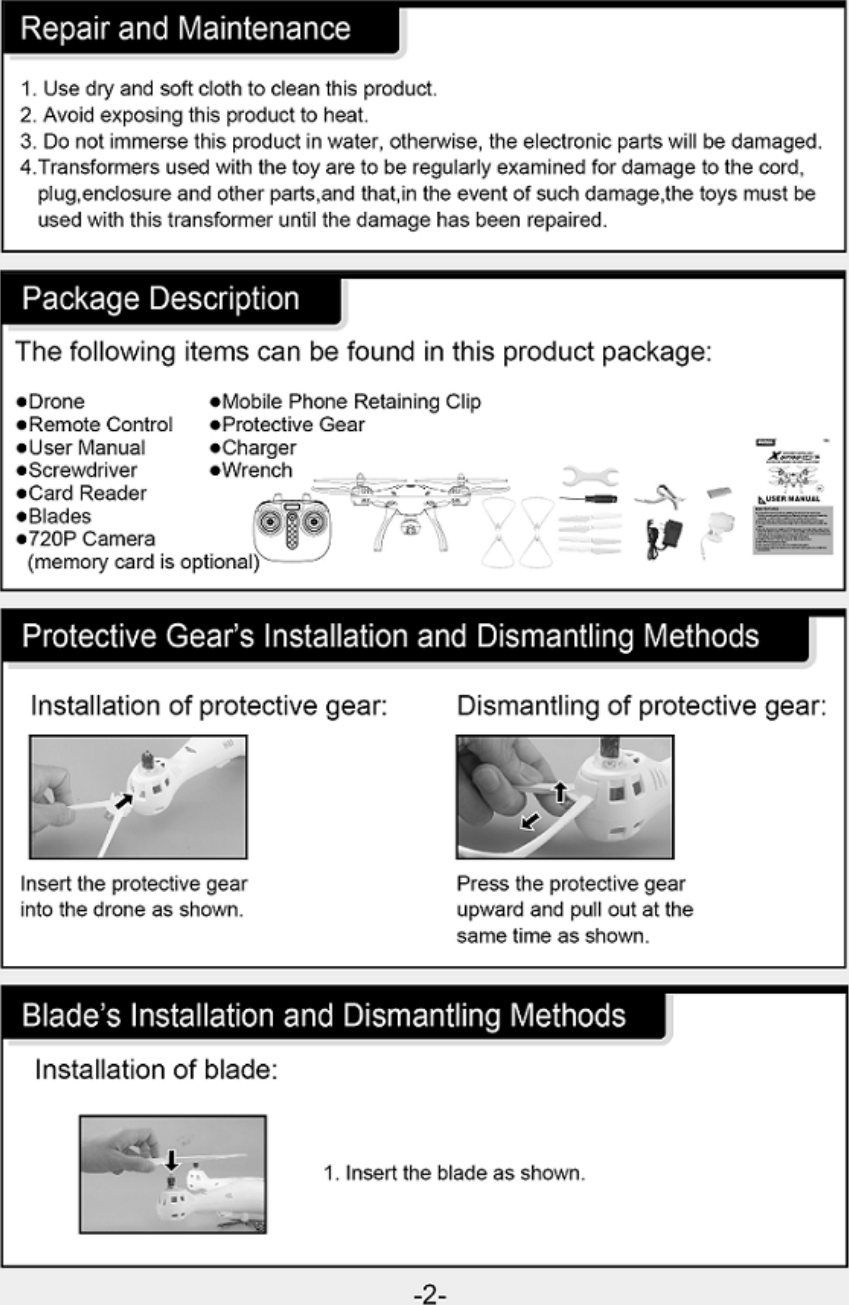 Page 3 of SYMA MODEL AIRCRAFT GC88752-30 DRONE User Manual 