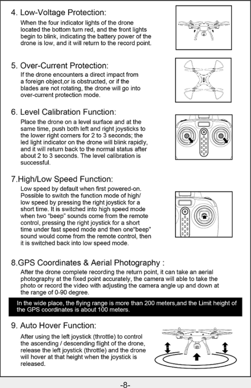 Page 9 of SYMA MODEL AIRCRAFT GC88752-30 DRONE User Manual 