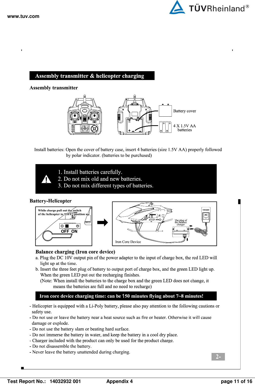 www.tuv.com   Test Report No.:  14032932 001  Appendix 4  page 11 of 16  