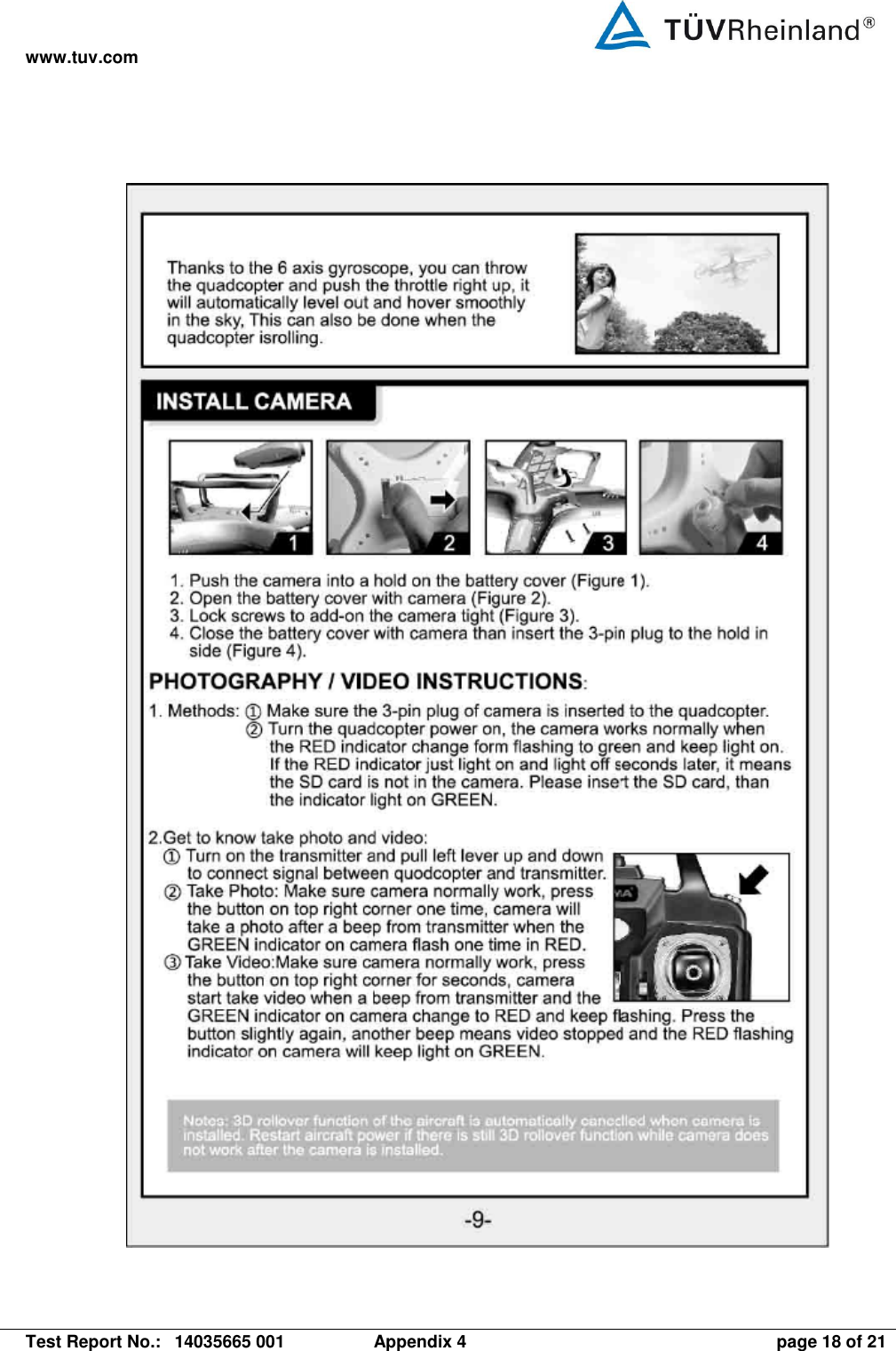 www.tuv.com   Test Report No.:  14035665 001  Appendix 4  page 18 of 21  