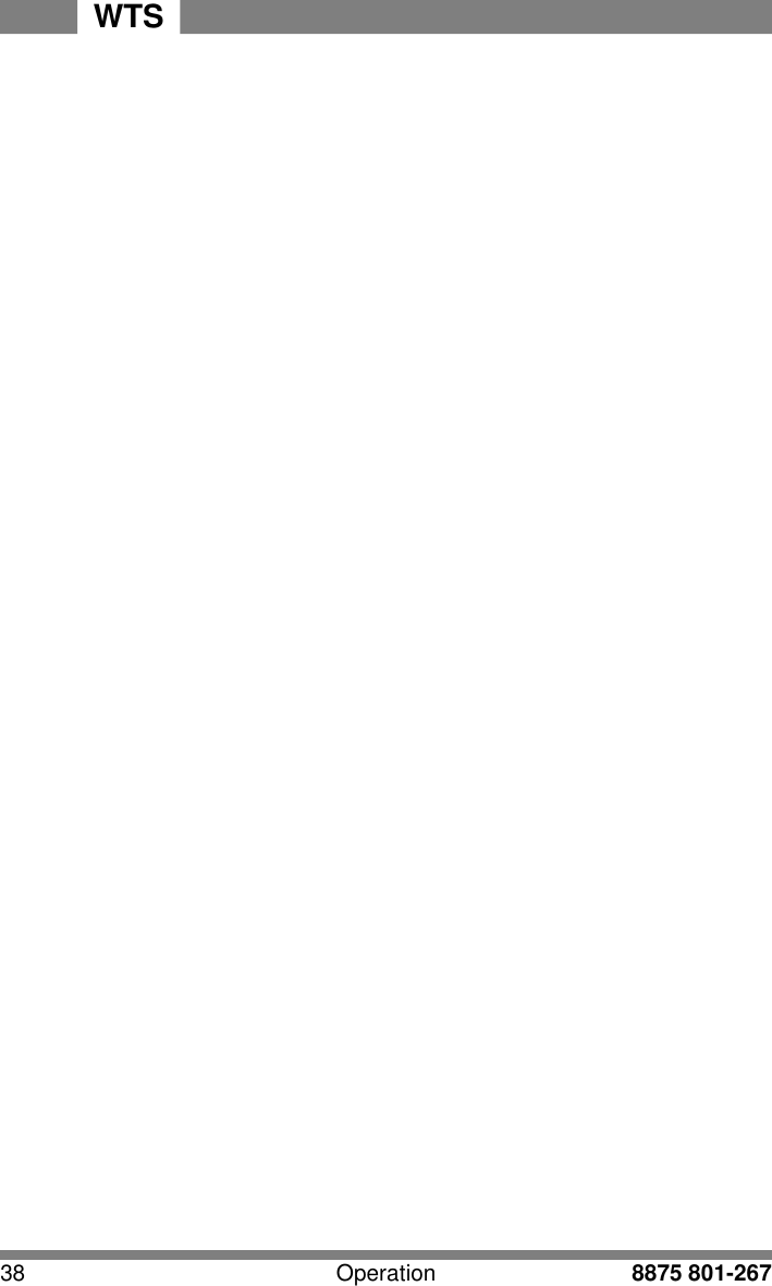WTS 38 Operation 8875 801-267    