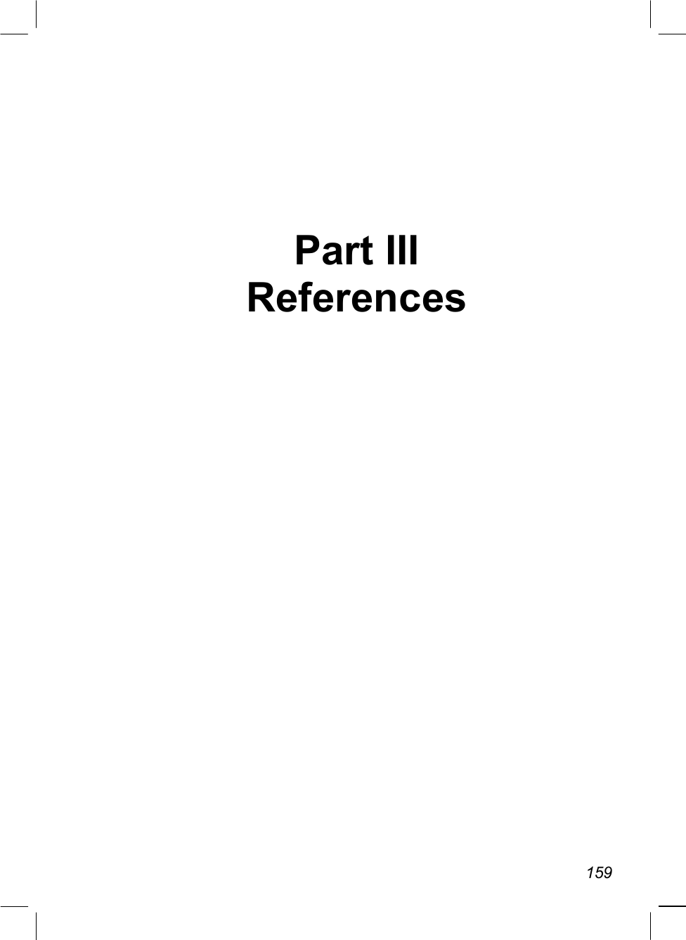   159        Part III References     
