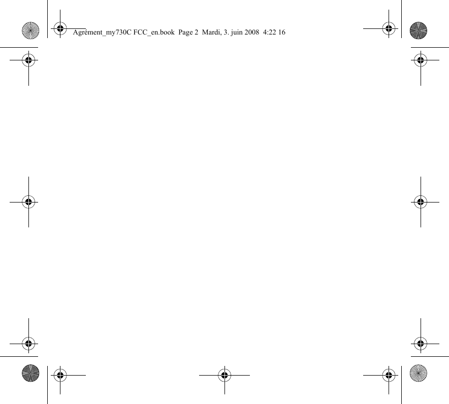 Agrément_my730C FCC_en.book  Page 2  Mardi, 3. juin 2008  4:22 16
