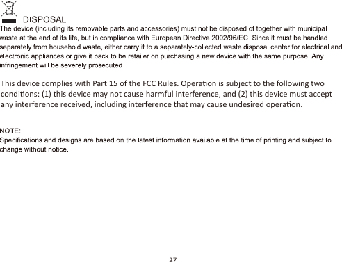 dŚŝƐĚĞǀŝĐĞĐŽŵƉůŝĞƐǁŝƚŚWĂƌƚϭϱŽĨƚŚĞ&amp;ZƵůĞƐ͘KƉĞƌĂƟŽŶŝƐƐƵďũĞĐƚƚŽƚŚĞĨŽůůŽǁŝŶŐƚǁŽĐŽŶĚŝƟŽŶƐ͗;ϭͿƚŚŝƐĚĞǀŝĐĞŵĂǇŶŽƚĐĂƵƐĞŚĂƌŵĨƵůŝŶƚĞƌĨĞƌĞŶĐĞ͕ĂŶĚ;ϮͿƚŚŝƐĚĞǀŝĐĞŵƵƐƚĂĐĐĞƉƚĂŶǇŝŶƚĞƌĨĞƌĞŶĐĞƌĞĐĞŝǀĞĚ͕ŝŶĐůƵĚŝŶŐŝŶƚĞƌĨĞƌĞŶĐĞƚŚĂƚŵĂǇĐĂƵƐĞƵŶĚĞƐŝƌĞĚŽƉĞƌĂƟŽŶ͘