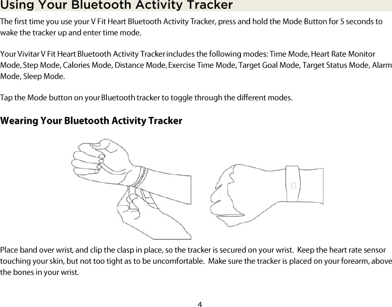 4  Using Your Bluetooth Activity Tracker 
