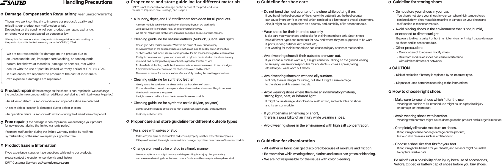 Page 2 of Salted FTW01BK Bluetooth Smart Shoes User Manual 