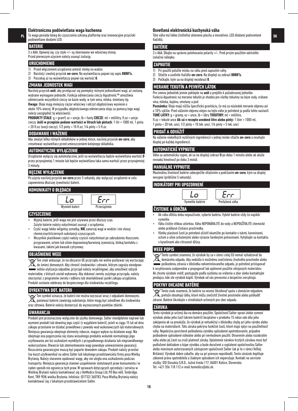 Page 10 of 12 - Salter-Housewares Salter-Housewares-Building-Set-E-1053-Users-Manual-  Salter-housewares-building-set-e-1053-users-manual