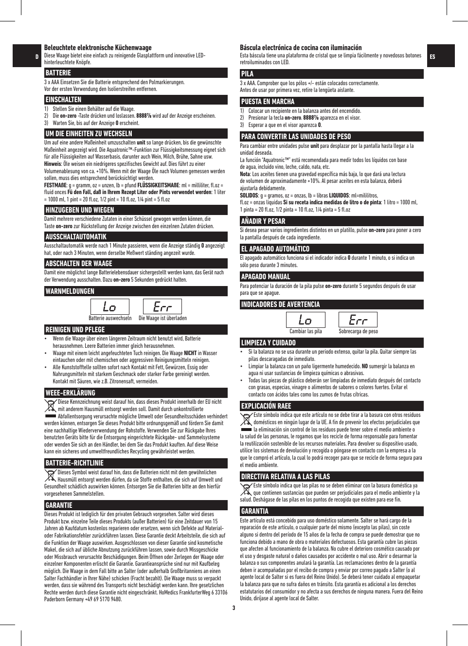 Page 3 of 12 - Salter-Housewares Salter-Housewares-Building-Set-E-1053-Users-Manual-  Salter-housewares-building-set-e-1053-users-manual