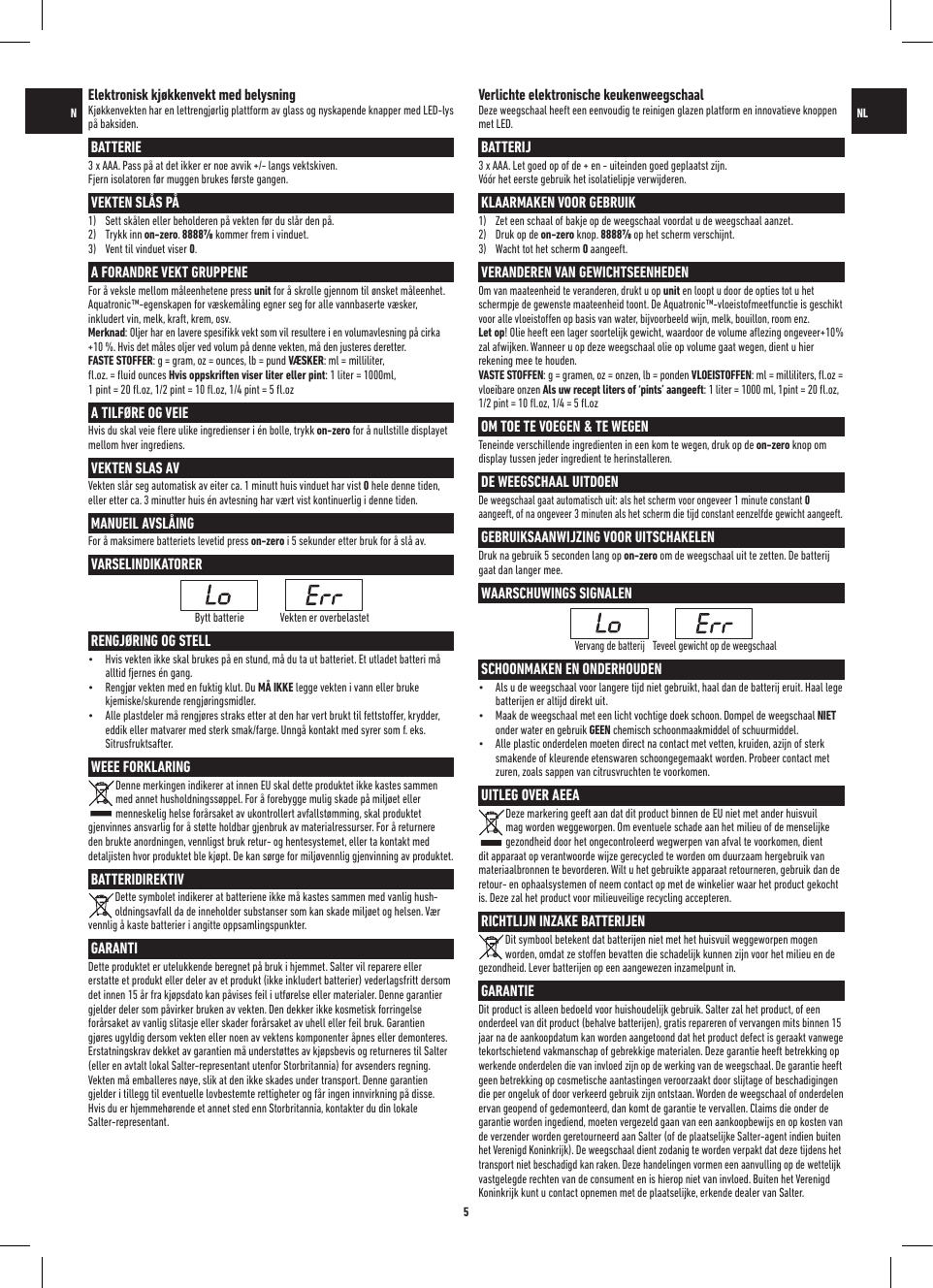 Page 5 of 12 - Salter-Housewares Salter-Housewares-Building-Set-E-1053-Users-Manual-  Salter-housewares-building-set-e-1053-users-manual