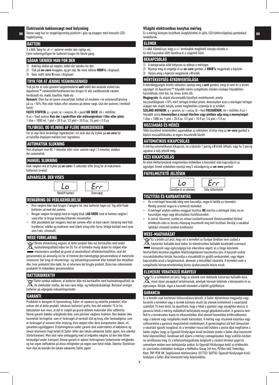 Page 7 of 12 - Salter-Housewares Salter-Housewares-Building-Set-E-1053-Users-Manual-  Salter-housewares-building-set-e-1053-users-manual