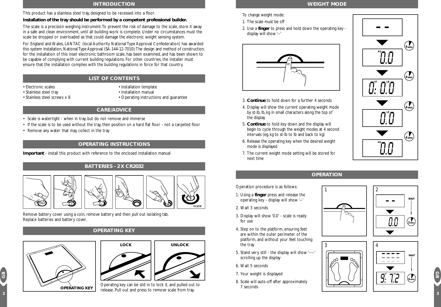 Page 2 of 10 - Salter-Housewares Salter-Housewares-Inset-Electronic-Bathroom-Scale-Users-Manual- SH6705_Arch-inst  Salter-housewares-inset-electronic-bathroom-scale-users-manual