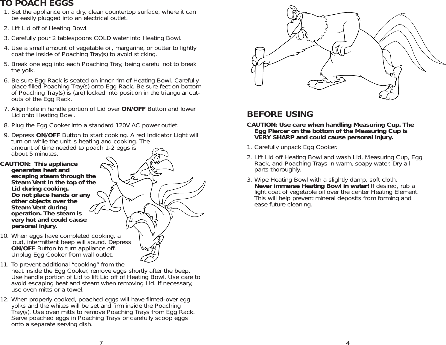 Salton Poach And Boil User Manual