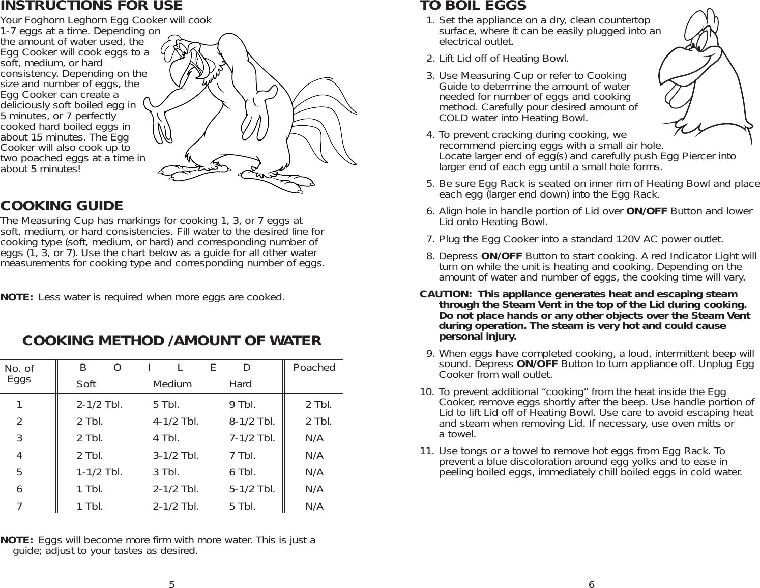 Page 7 of 12 - Salton Salton-Eg2Lt-Users-Manual- EG2LT EGG COOKER_Manual  Salton-eg2lt-users-manual