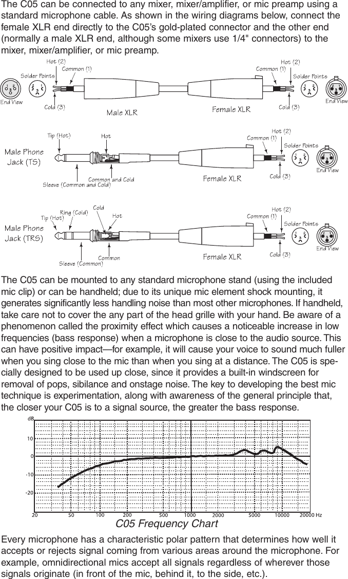 Page 3 of 4 - Samson Samson-Condenser-Microphone-Co5-Users-Manual- C05_ownman Samson-condenser-microphone-co5-users-manual