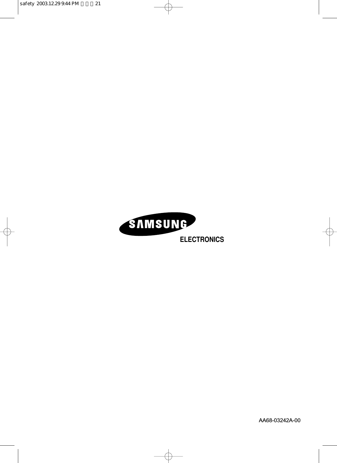 AA68-03242A-00ELECTRONICSsafety  2003.12.29 9:44 PM  페이지21