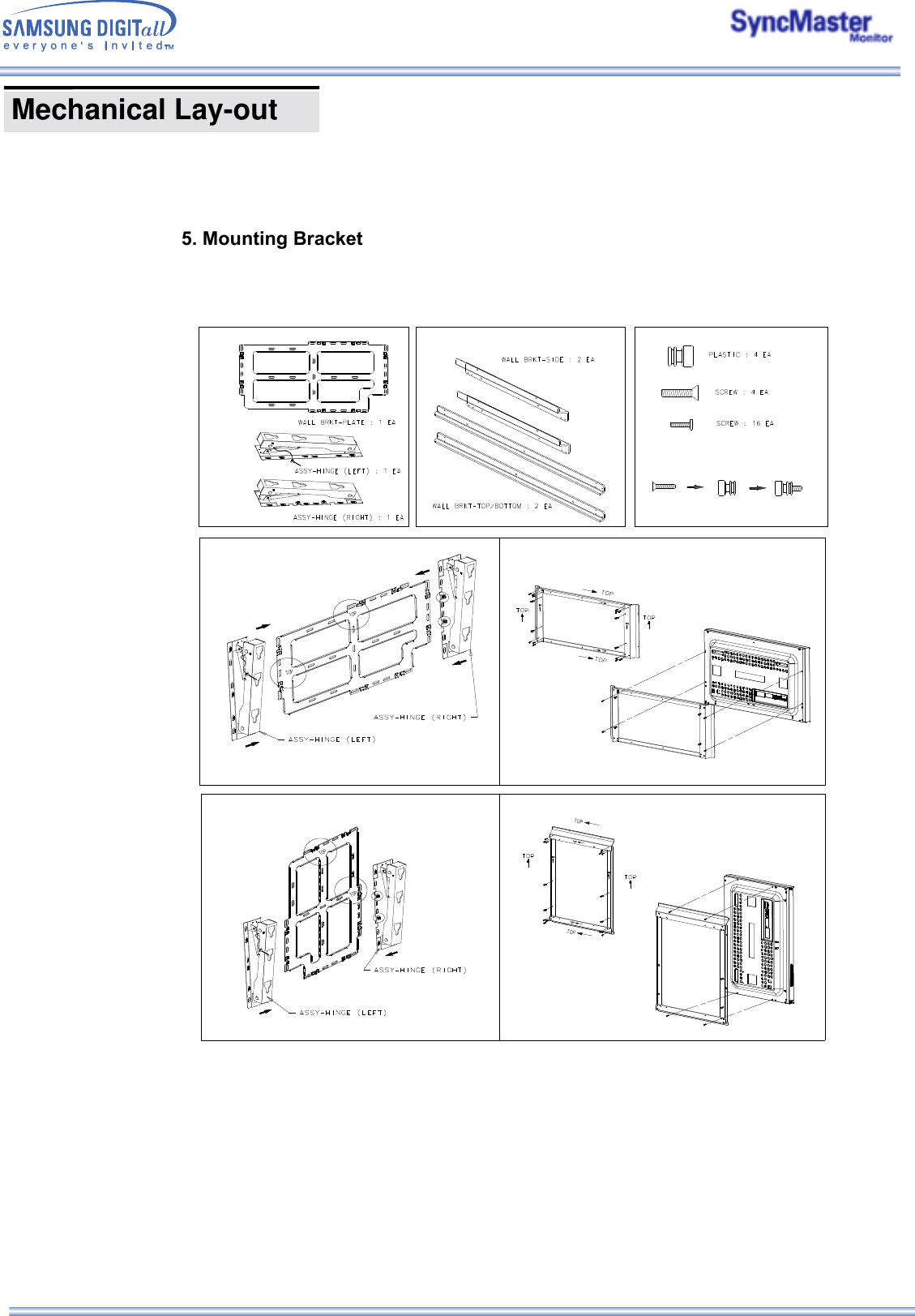 5. Mounting Bracket Mechanical Lay-out